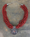 Jewelry,New Items,Mother's Day Default Modern Faux Coral Tibetan Necklace jn236
