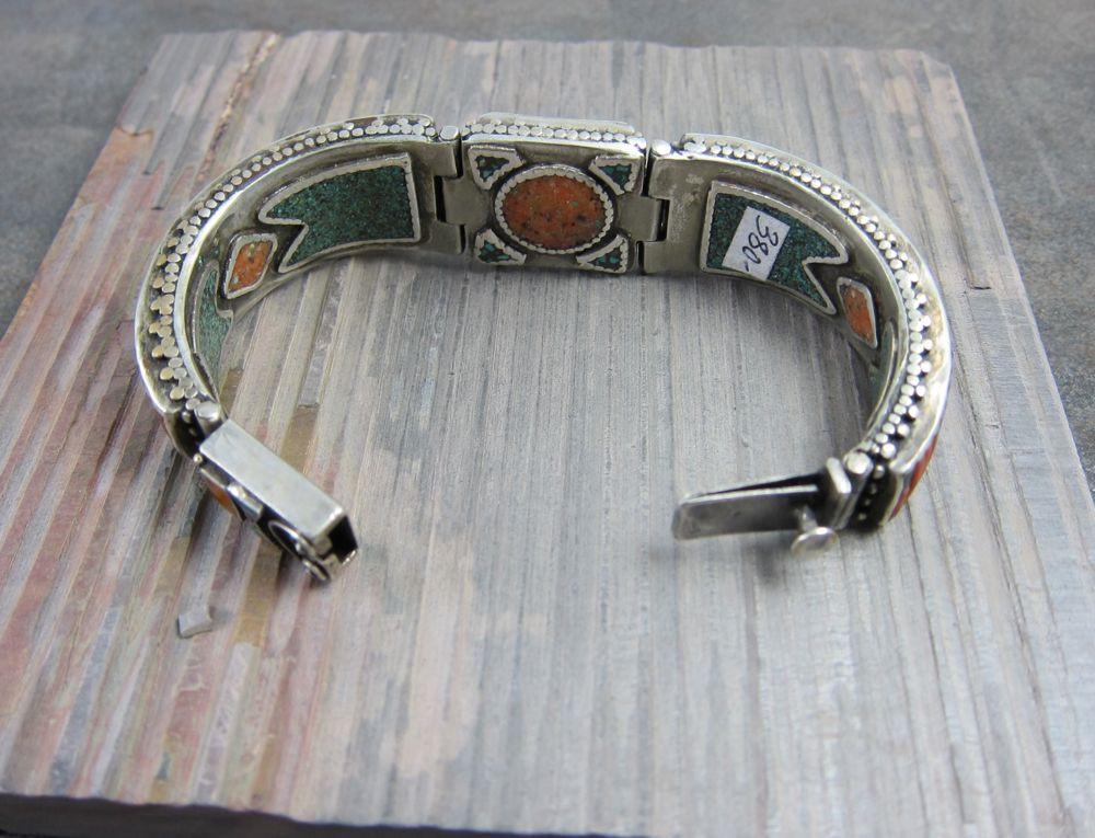 Jewelry,New Items,Mother's Day Default Silver and Vintage Beads Bracelet jb024