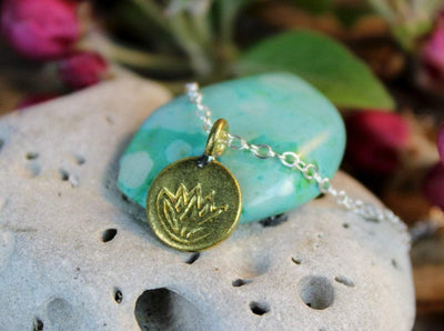 Jewelry,New Items,Mother's Day,The Gold Collection Default Tiny Gold Lotus Necklace ti14