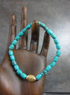 Jewelry,New Items,Mother's Day,Turquoise,The Gold Collection Default Turquoise and Gold Tibetan Bracelet wm083