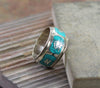 Jewelry,New Items,Om 6 Turquoise OM MANI Band jr054006