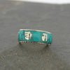 Jewelry,New Items,Om 8 1/2 Turquoise and Silver Compassion Band Ring jr090.08.5