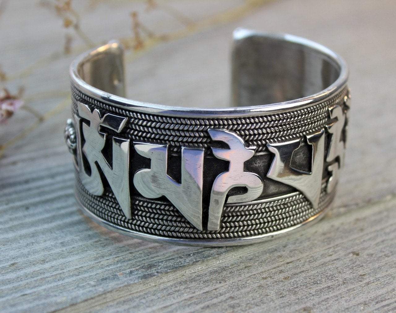 Men's Large Om Mani Cuff DharmaShop