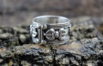 Jewelry,New Items,Om,Men's Jewelry Default Om  Mani Silver Sterling Ring jr103