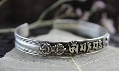 Jewelry,New Items,Om,Men's Jewelry Default Sterling Silver Om Mani Padme Hung Bracelet jb429