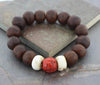 Jewelry,New Items,Om,Mother's Day,Men's Jewelry Default Bodhi Seed with Sherpa Coral and Naga Shell Beads wm213