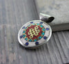 Jewelry,New Items,Om,Tibetan Style Default 2 Sided Bone Pendant jp212