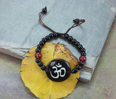 Jewelry,New Items,Om,Under 35 Dollars Default Simple Om Bone Bracelet jb093