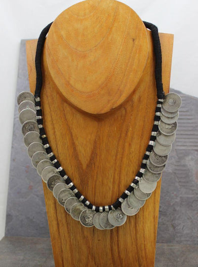 Jewelry,New Items,Tibetan Style,Men's Jewelry Default Solid Silver Mens Rupee Necklace jn153