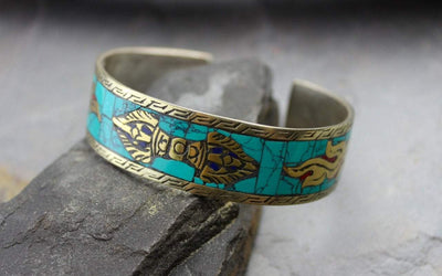 Jewelry,New Items,Tibetan Style,Under 35 Dollars Default Turquoise Dorje Bracelet jb430