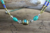 Jewelry,New Items,Turquoise Default Lapis and Turquoise Double Strand Tibetan Necklace jn385
