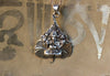 Jewelry,New Items,Under 35 Dollars,Deities Default Sterling Leaf Ganesh Pendant jp546