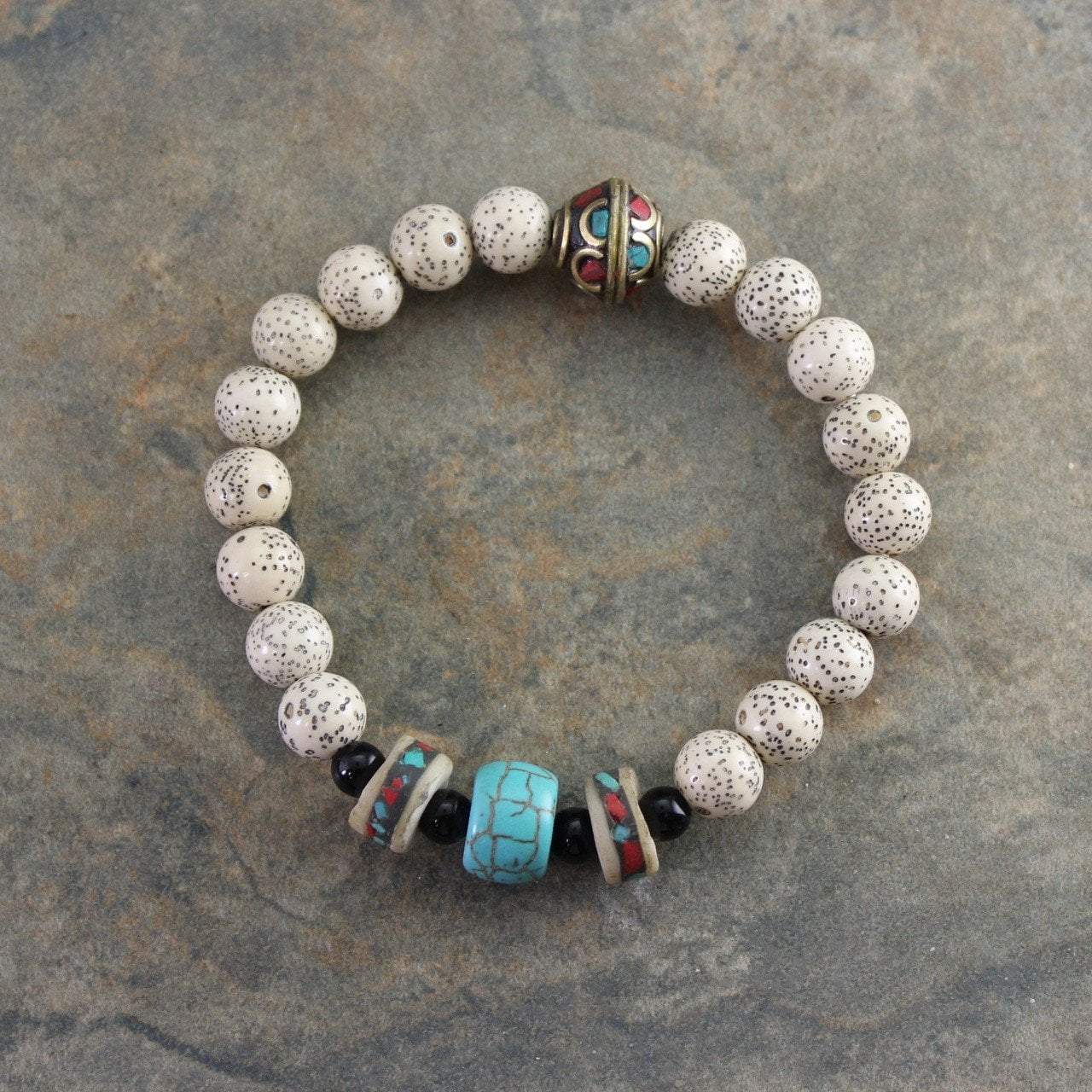 Jewelry,New Items,Under 35 Dollars,Men's Jewelry Default Lotus Seed With Vintage Tibetan Beads wm248