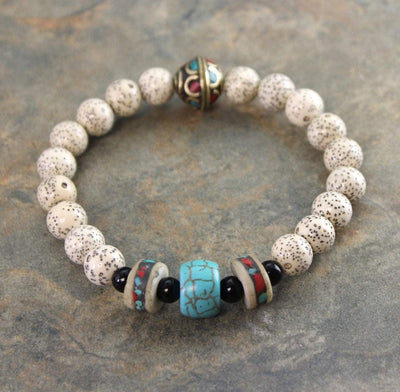 Jewelry,New Items,Under 35 Dollars,Men's Jewelry Default Lotus Seed With Vintage Tibetan Beads wm248
