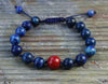 Jewelry,New Items,Under 35 Dollars,Tibetan Style,Women Default Knotted Lapis with Coral Wrist Mala wm365