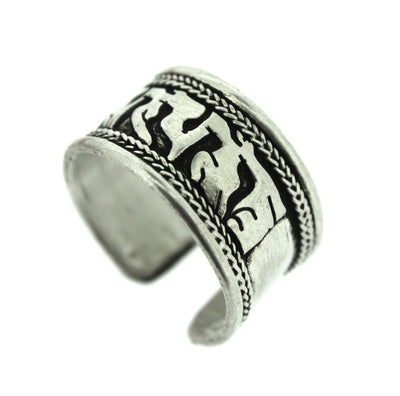 Jewelry,Om Default Tibetan Silver Plated Om Ring jr001