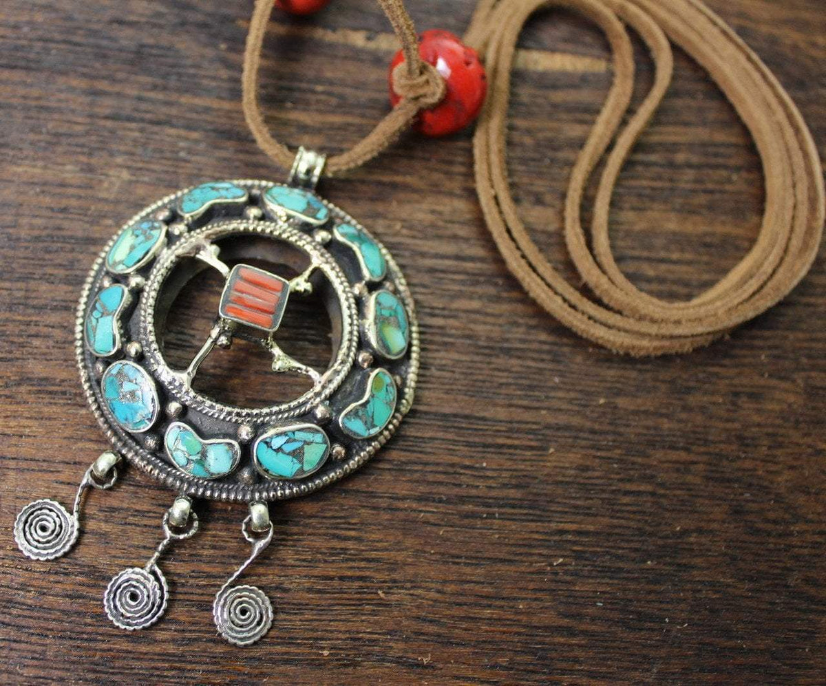 Wheel of Turquoise Necklace - DharmaShop