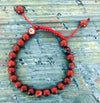 Jewelry,Tibetan Style Default Red Jasper 21 Bead Wrist mala wm0109