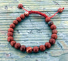 Jewelry,Tibetan Style Default Red Jasper 21 Bead Wrist mala wm0109