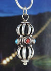 Jewelry,Tibetan Style,Men's Jewelry Default Dorje Pendant with Stones jp060