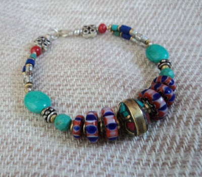 Jewelry,Turquoise Default Turquoise, Lapis & Coral Bracelet jb148