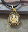Jewelry,Under 35 Dollars,Deities,The Gold Collection Thai Gold Ganesh Amulet jpthai083