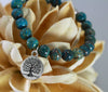 Jewelry,Under 35 Dollars Small (fits wrists up to 6 1/2 inches) Tree of Life Blue Sky Jasper Mala wm205small