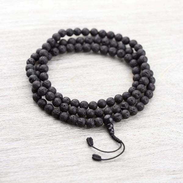 108 Bead Stabilizing Lava Rock Mala DharmaShop