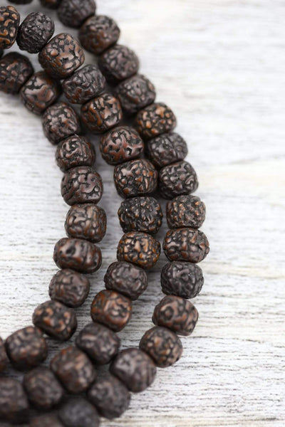 Mala Beads Aged Dark Rudraksha Beads ml044