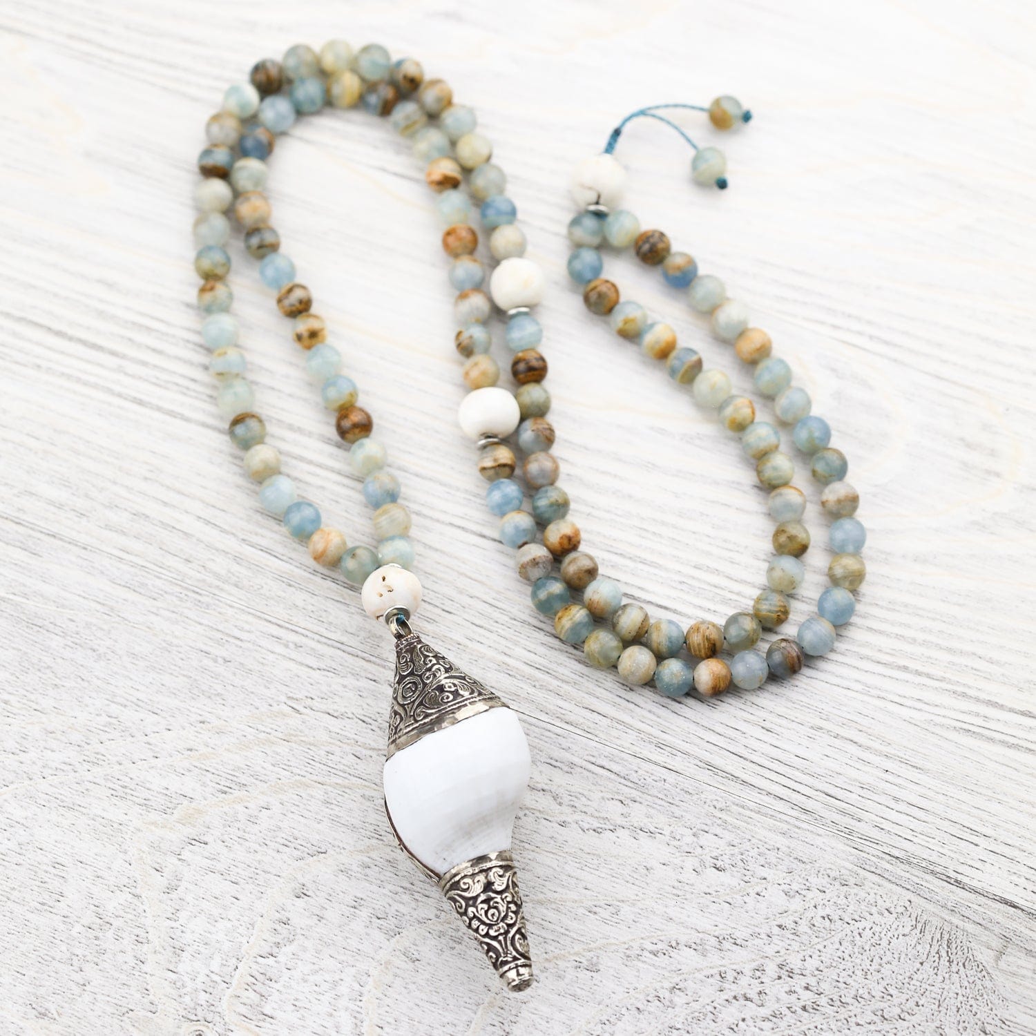 Mala Beads Conch Shell Dharma Mala ML909