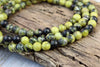 Mala Beads Default 108 Bead Yellow Turquoise Stretchy Mala ml165