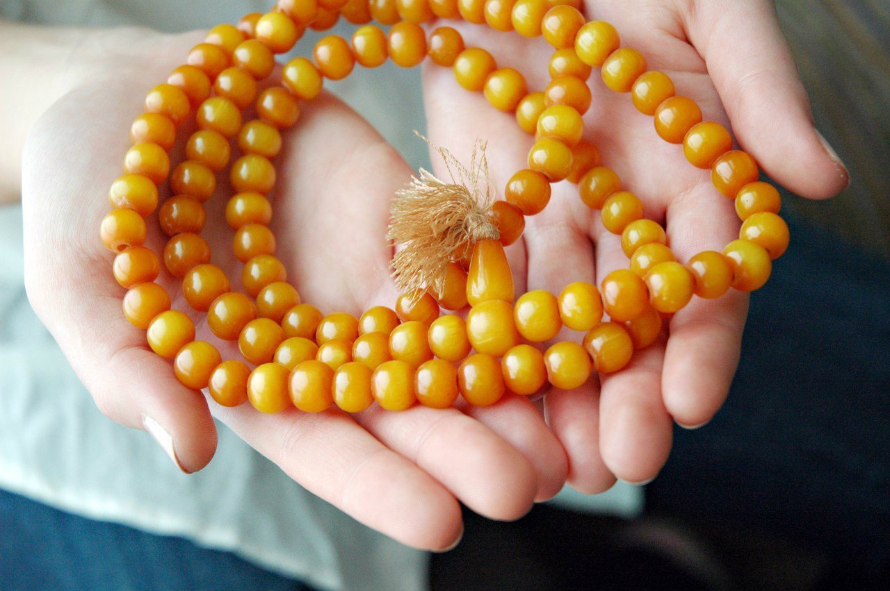 Faux Amber Resin Mala 14mm – Beads of Paradise