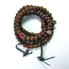 Mala Beads Default Bodhi Seed Mala with Coral Spacers and Counters ml073