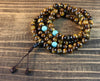 Mala Beads Default Finest Quality Tiger Eye Mala with Turquoise ml109