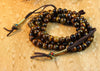 Mala Beads Default Grounding Tiger Eye Mala with Jeweled Counters ml441