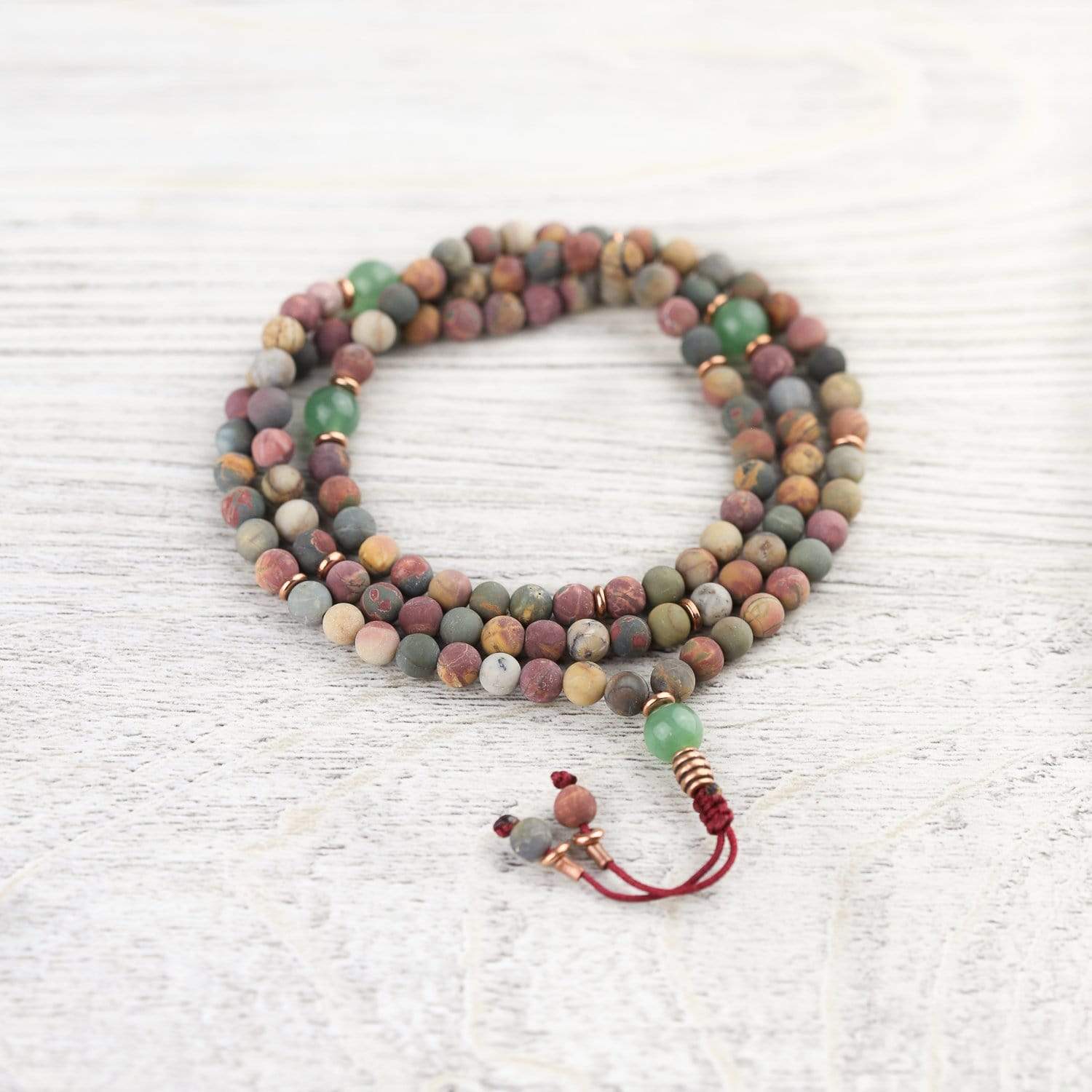 Mala Beads Default Harmonizing Riverstone Mala ML471