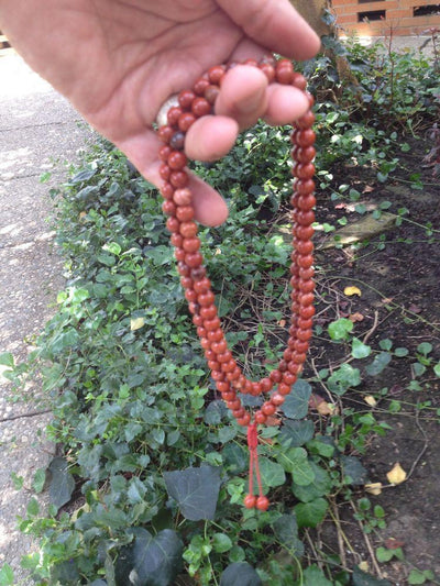 Mala Beads Default Red Jasper 108 Bead Mala with Adjustable Knot ml093