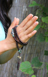 Mala Beads Default Rosewood Mala with Dzi Spacers and Bells ml188