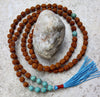Mala Beads Default Rudraksha and Turquoise Bead Mala ml204