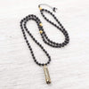 Mala Beads Faceted Onyx Mala Necklace ML735
