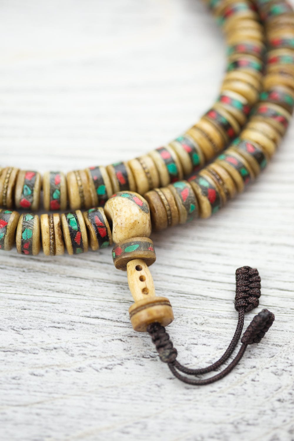mala beads himalayan bone impermanence mala bracelet set