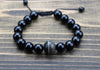 Mala Beads,Jewelry,New Items Default Tibetan Agate Dzi And Onyx Wrist Mala wm311