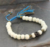 Mala Beads,Jewelry,New Items,Skulls Default White Bone and Skull Wrist Mala wm283