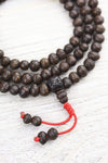 Mala Beads Mala & Small Bracelet Dark Raktu Prayer Mala & Bracelet Set