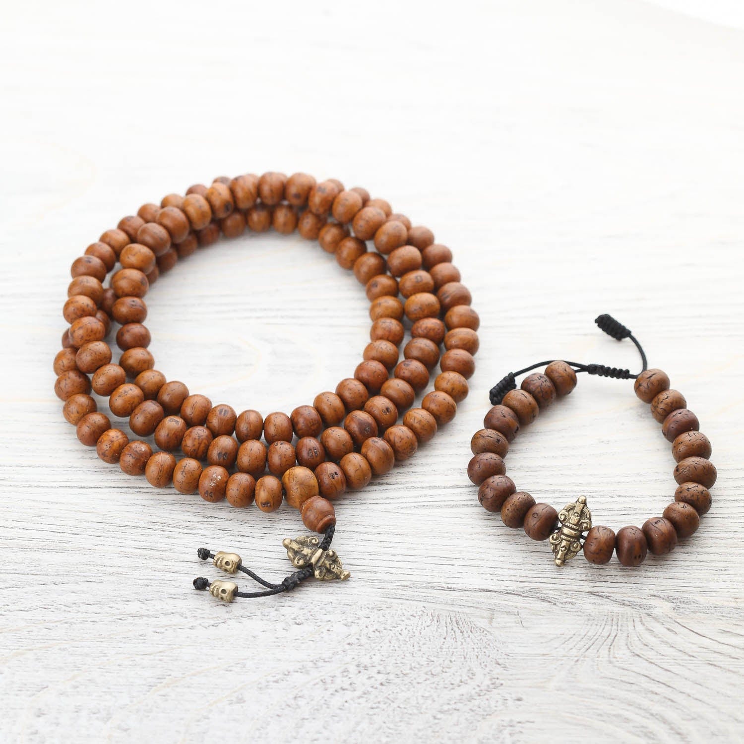 Mala Beads Miracle Bodhi Seed Mala & Bracelet Set