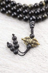 Mala Beads Negativity Blocking Obsidian Mala & Bracelet Set