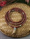 Mala Beads,New Items Default Red Jasper and Tibetan Horn Pendant Mala ml223