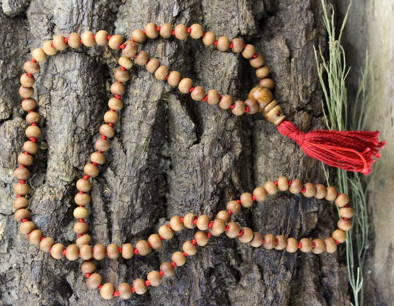 Japa Mala Mala Stringing Cord Short Hand Knotted Sandalwood 6mm