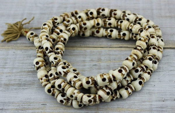 Human Skull Bone Mala Beads - Single Beads