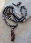 Mala Beads,New Items,Tibetan Style Default Dark Bone 108 Bead Mala With Counters ml127